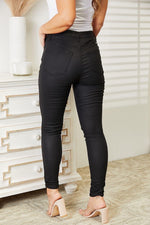 Kancan Full Size High rise Black Coated Ankle Skinny Jeans - Pre Order