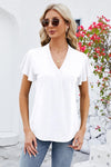 Rufffled Sleeve sOlid Staple Top - Pre Order