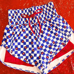 Red White & Blue High Waist Tummy Control Shorts - Pre Order