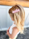 Custom acrylic name hair clips - Pre Order