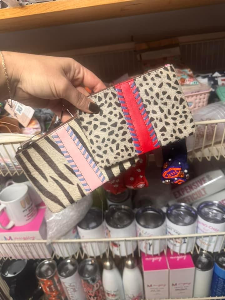 Accessories & Self care items - Real hair on hide coin pouch - hot pink