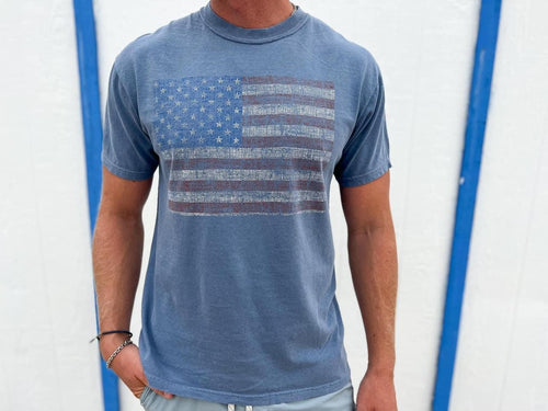 Good ole distressed patriotic tee - Pre Order