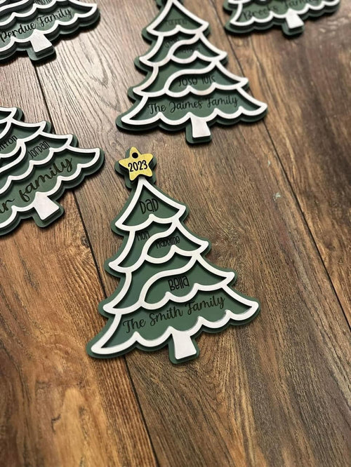 2023 Family Christmas Tree ornament - Pre Order