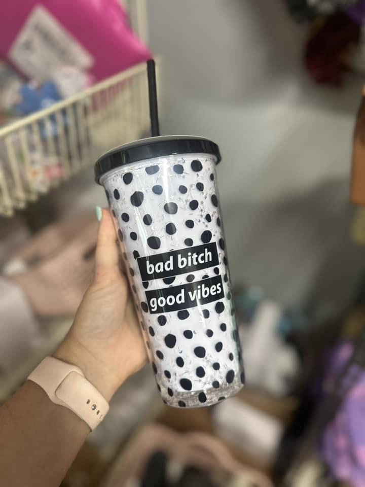 Double Wall good vibes tumbler