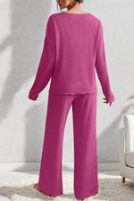 Ultra Comfortable V Neck Ribbed Set - Pre Order