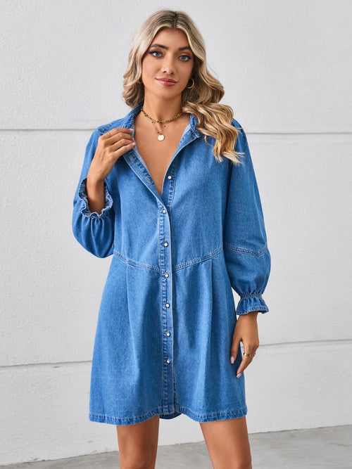 The Contour Denim Dress - Pre Order