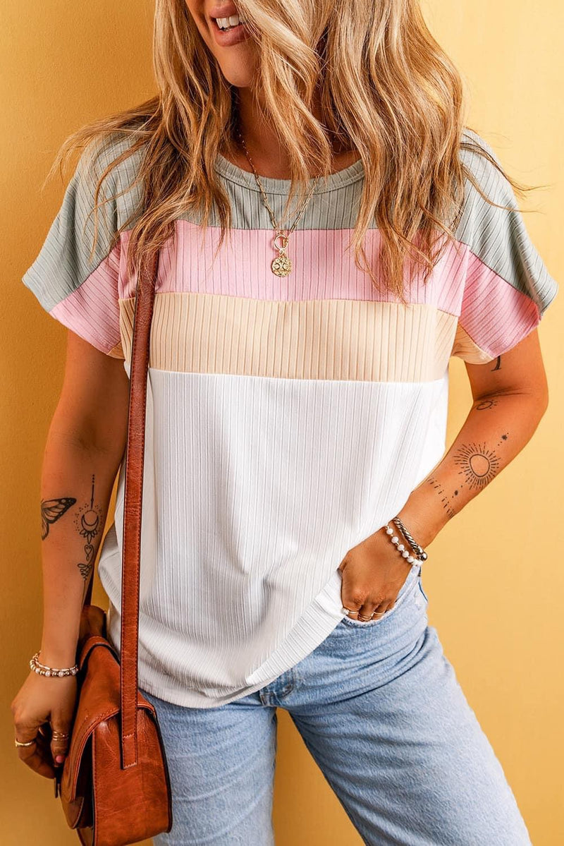 The Best Basic Spring Colorblock Top - Pre Order