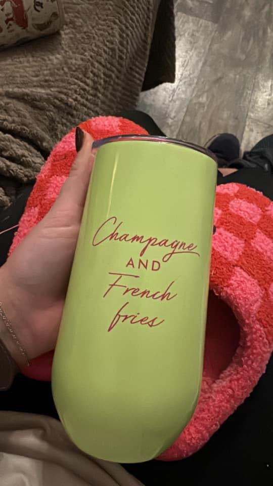 Champagne & French fries tumbler