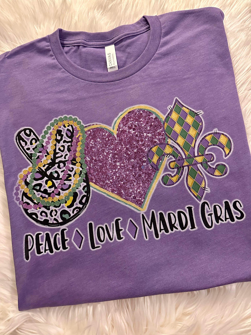 Mardi Gras Collection - Peace - Love - Mardi Gras - Pre Order