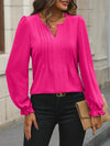 Pleated Buttery Soft Long Sleeve Top - Pre Order