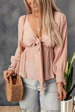 Bow Front Long Sleeve Blouse - Pre Order
