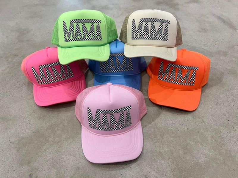 Mama Checkered Hats - Pre Order