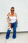 Checkered Pattern Thumbhole Cardigan - Pre Order