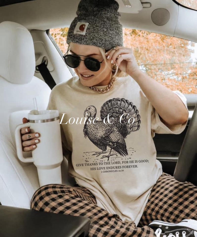 Give thanks to the lord tee - Pre Order