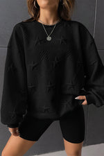 Star Lantern Sleeve Dropped Shoulder Sweatshirt