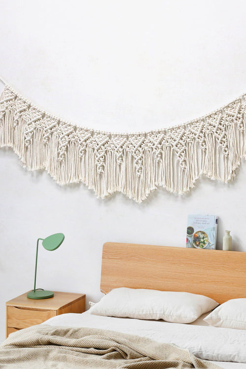 Macrame Fringe Wall Hanging Decor