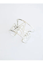Art Deco Cuff Bracelet In Silver