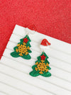 PREORDER: Santa Hat Glitter Resin Christmas Tree Dangles