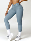 Twisted High Waist Active Pants with Pockets