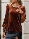 Round Neck Lantern Sleeve T-Shirt