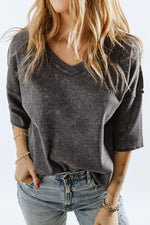 V-Neck Dropped Shoulder Tee