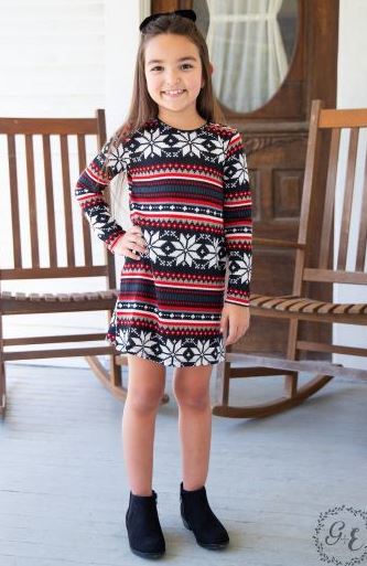 Children's Holiday Sweater Dress